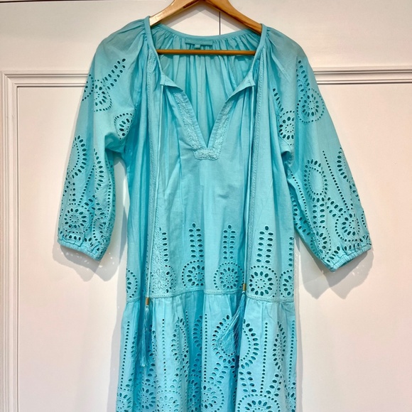 XS Melissa Odabash Ashley Kaftan in Turquoise - Picture 1 of 6